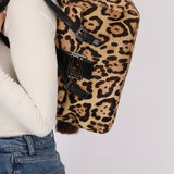 Fendi Jaguar Print Ponyhair Baguette Bag - FashioNica