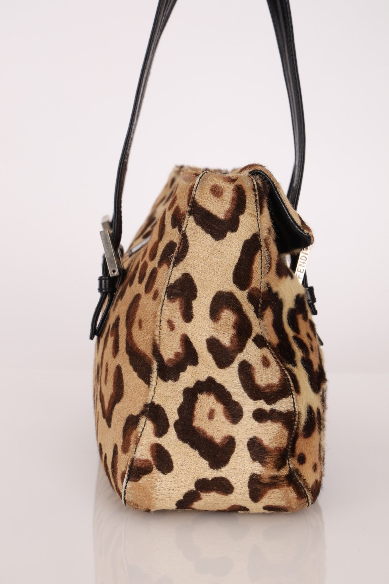 Fendi Jaguar Print Ponyhair Baguette Bag - FashioNica