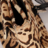 Fendi Jaguar Print Ponyhair Baguette Bag - FashioNica