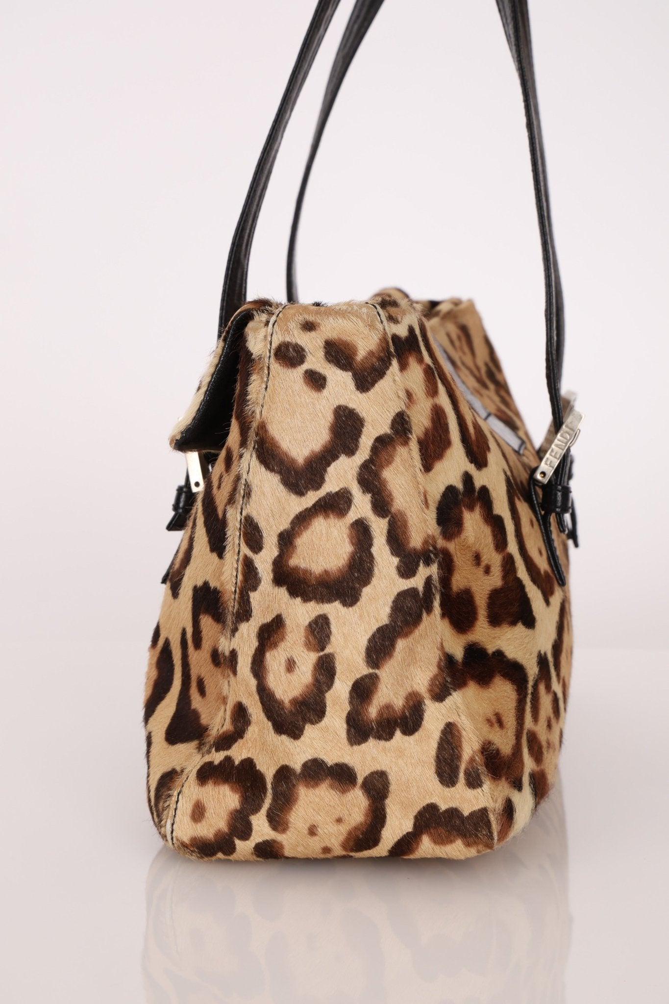 Fendi Jaguar Print Ponyhair Baguette Bag - FashioNica