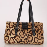 Fendi Jaguar Print Ponyhair Baguette Bag - FashioNica