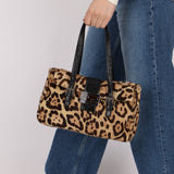 Fendi Jaguar Print Ponyhair Baguette Bag - FashioNica