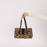 Fendi Jaguar Print Ponyhair Baguette Bag - FashioNica