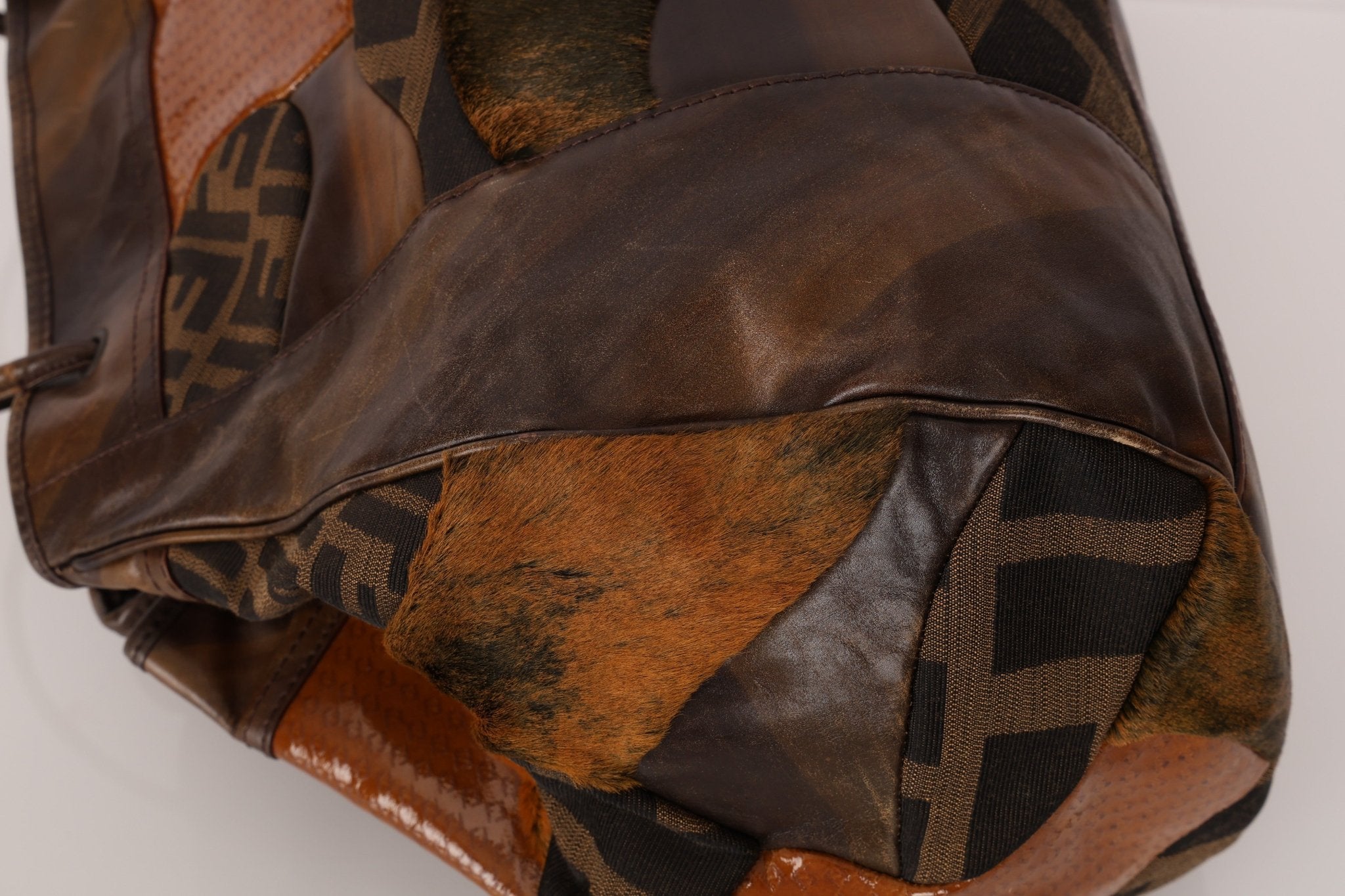 Fendi Large Mix Media Zucca Tote - FashioNica