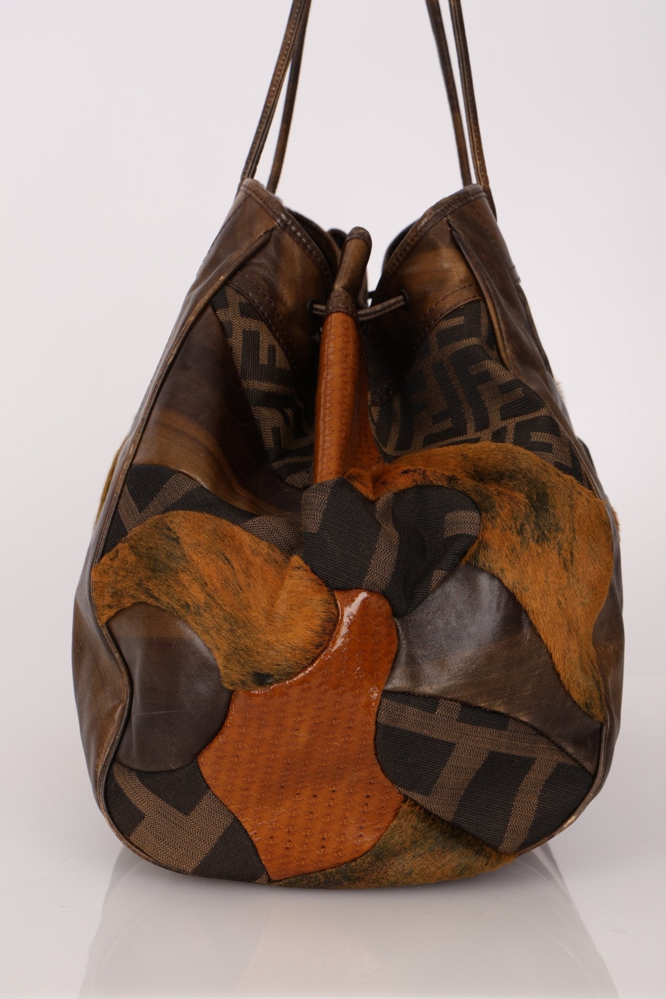 Fendi Large Mix Media Zucca Tote - FashioNica