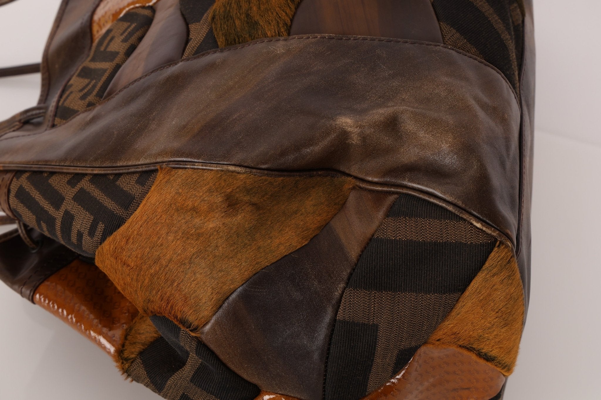 Fendi Large Mix Media Zucca Tote - FashioNica