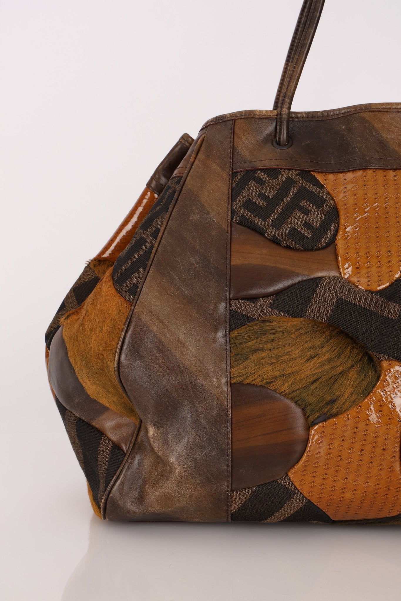 Fendi Large Mix Media Zucca Tote - FashioNica