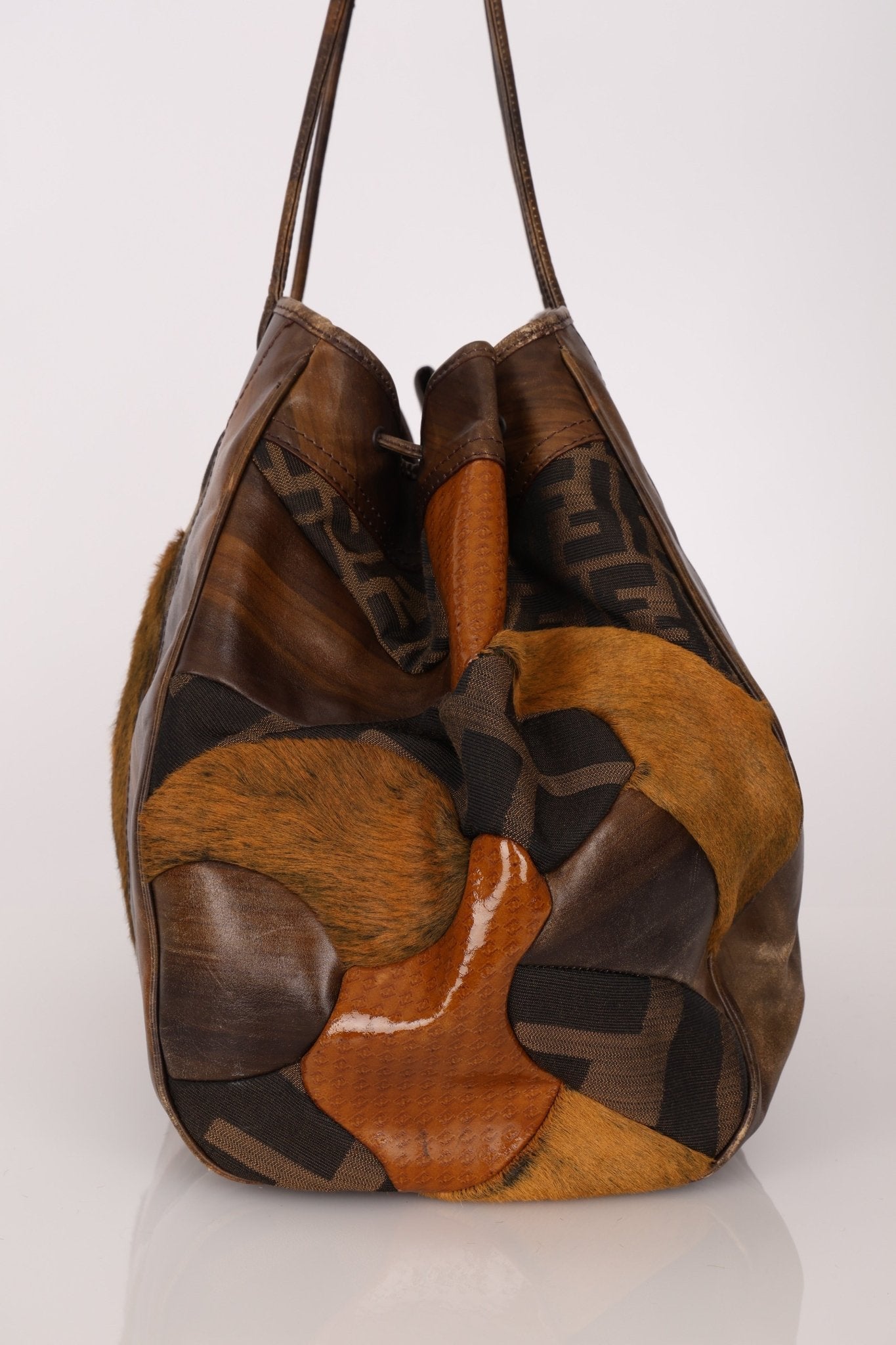 Fendi Large Mix Media Zucca Tote - FashioNica