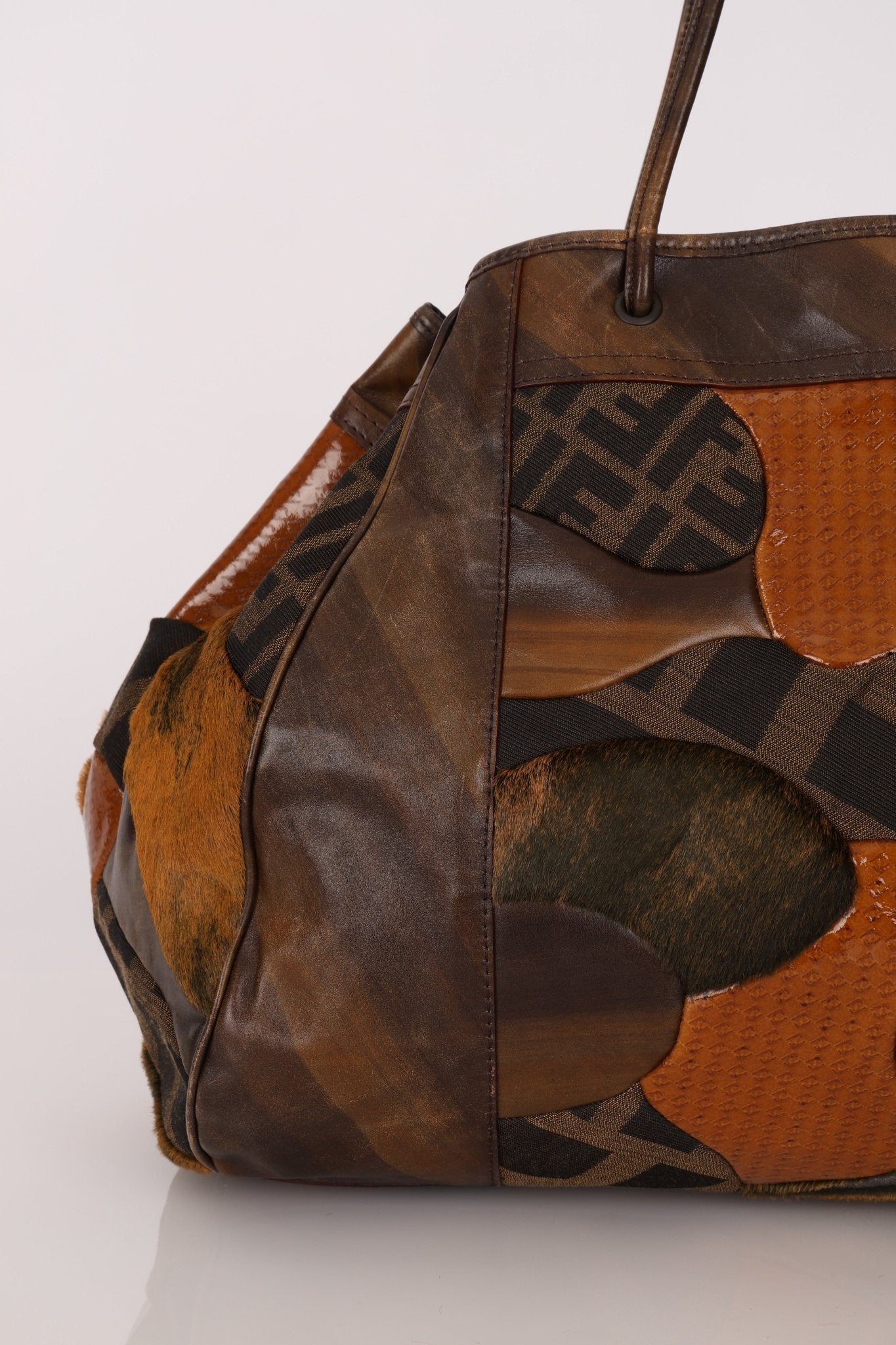 Fendi Large Mix Media Zucca Tote - FashioNica