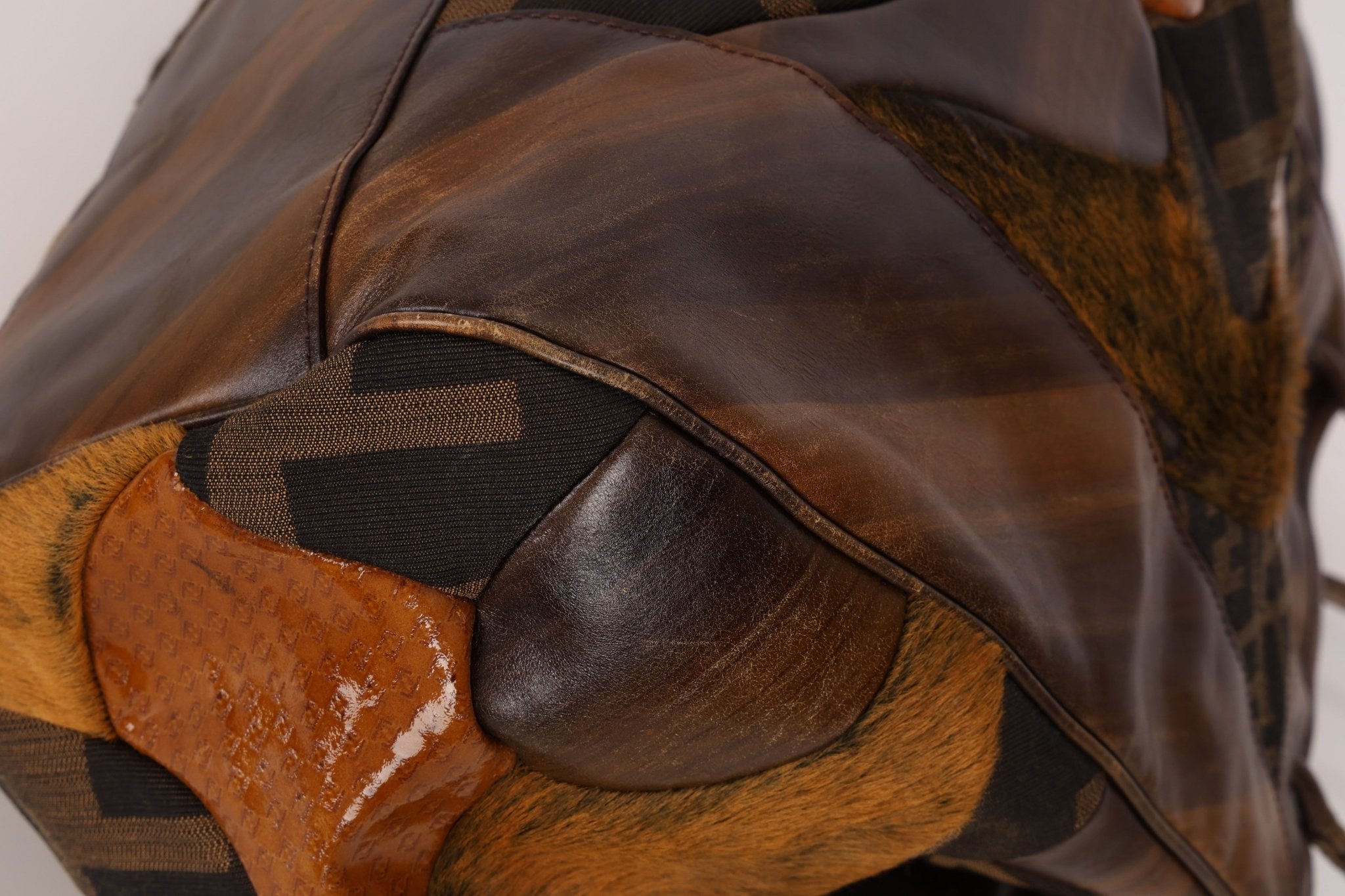 Fendi Large Mix Media Zucca Tote - FashioNica