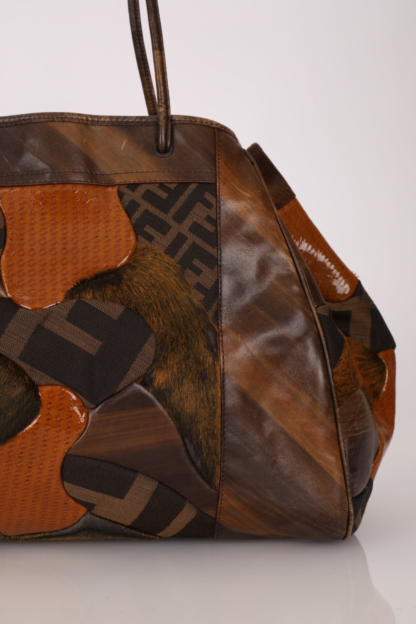 Fendi Large Mix Media Zucca Tote - FashioNica