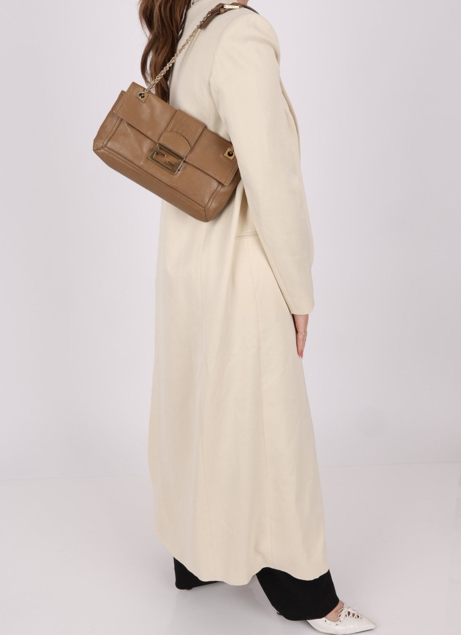 Fendi Leather Chain Baguette - FashioNica