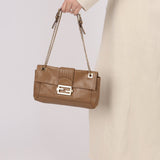 Fendi Leather Chain Baguette - FashioNica