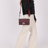 Fendi Leather Maroon Zucca Soft Trunk Baguette - FashioNica