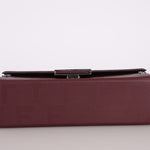Fendi Leather Maroon Zucca Soft Trunk Baguette - FashioNica