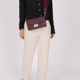 Fendi Leather Maroon Zucca Soft Trunk Baguette - FashioNica