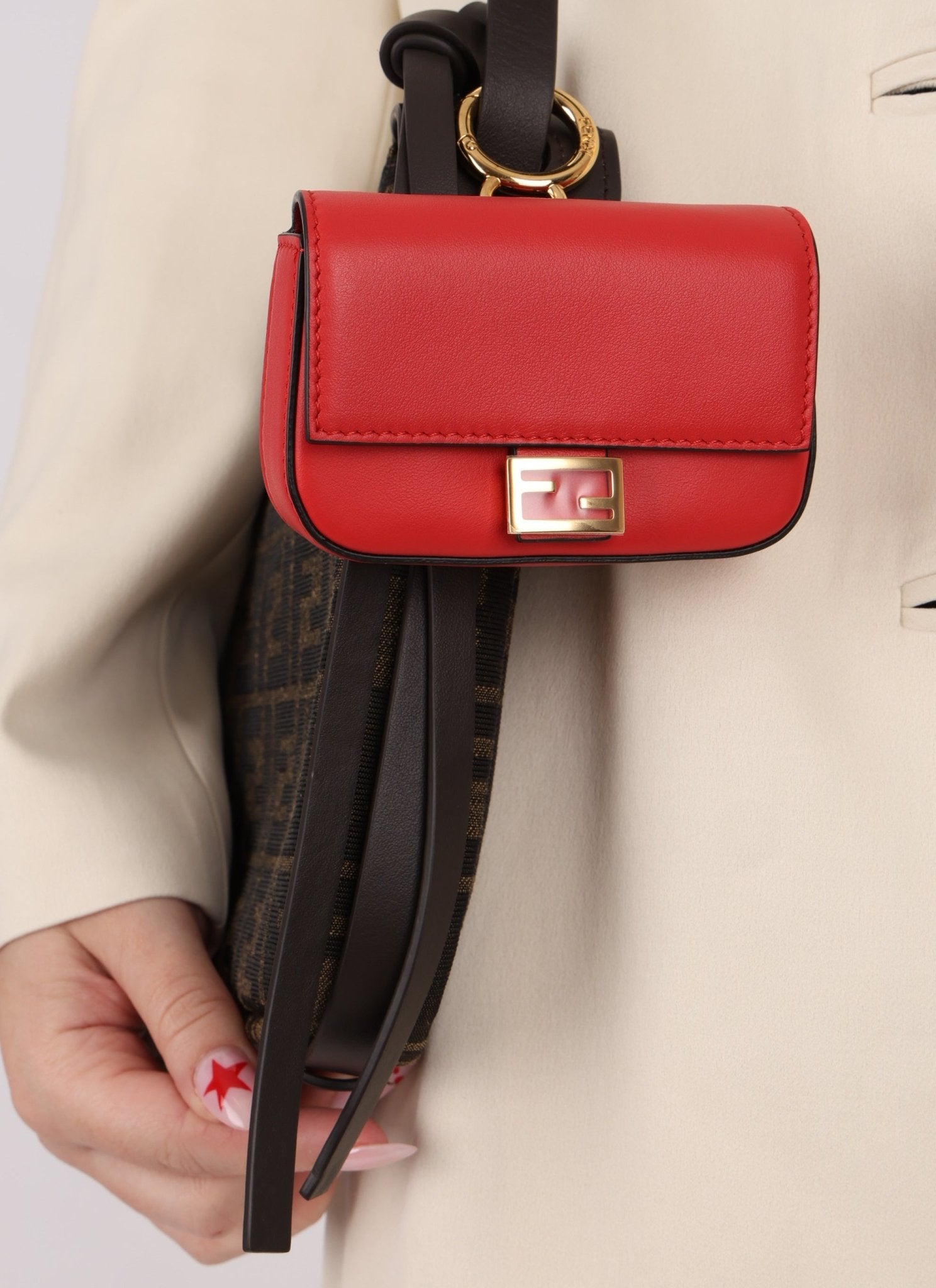 Fendi Leather Nano Chain Baguette - FashioNica