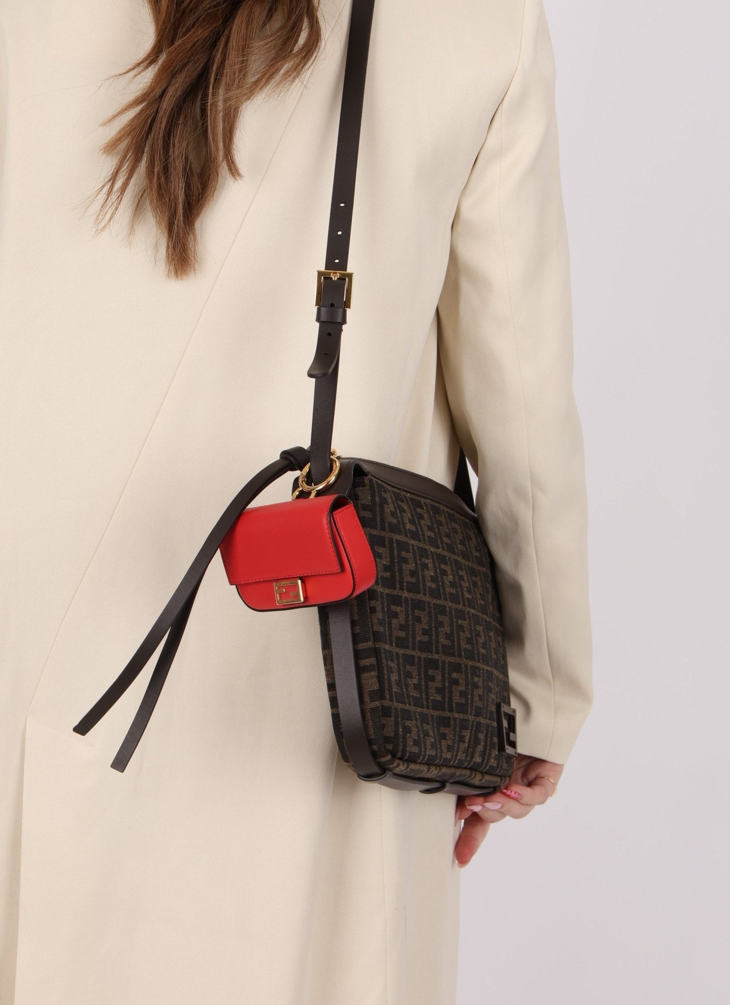 Fendi Leather Nano Chain Baguette - FashioNica