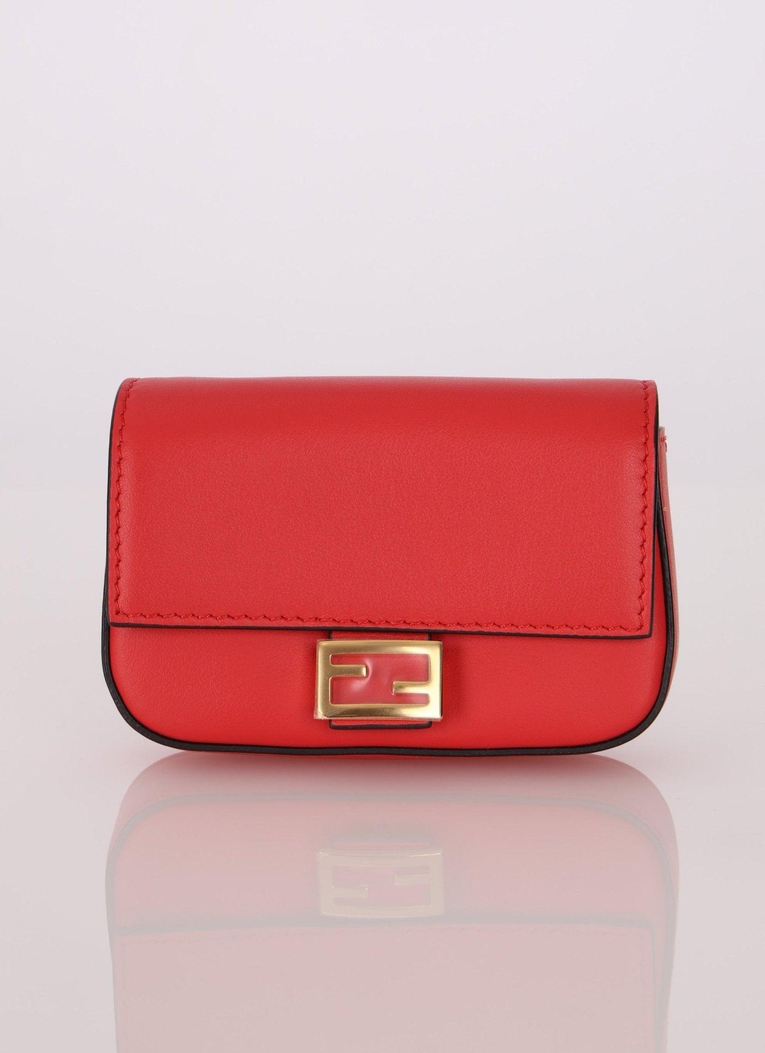 Fendi Leather Nano Chain Baguette - FashioNica