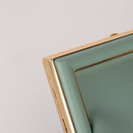 Fendi Leather Small Sea Foam Green First Clutch - FashioNica