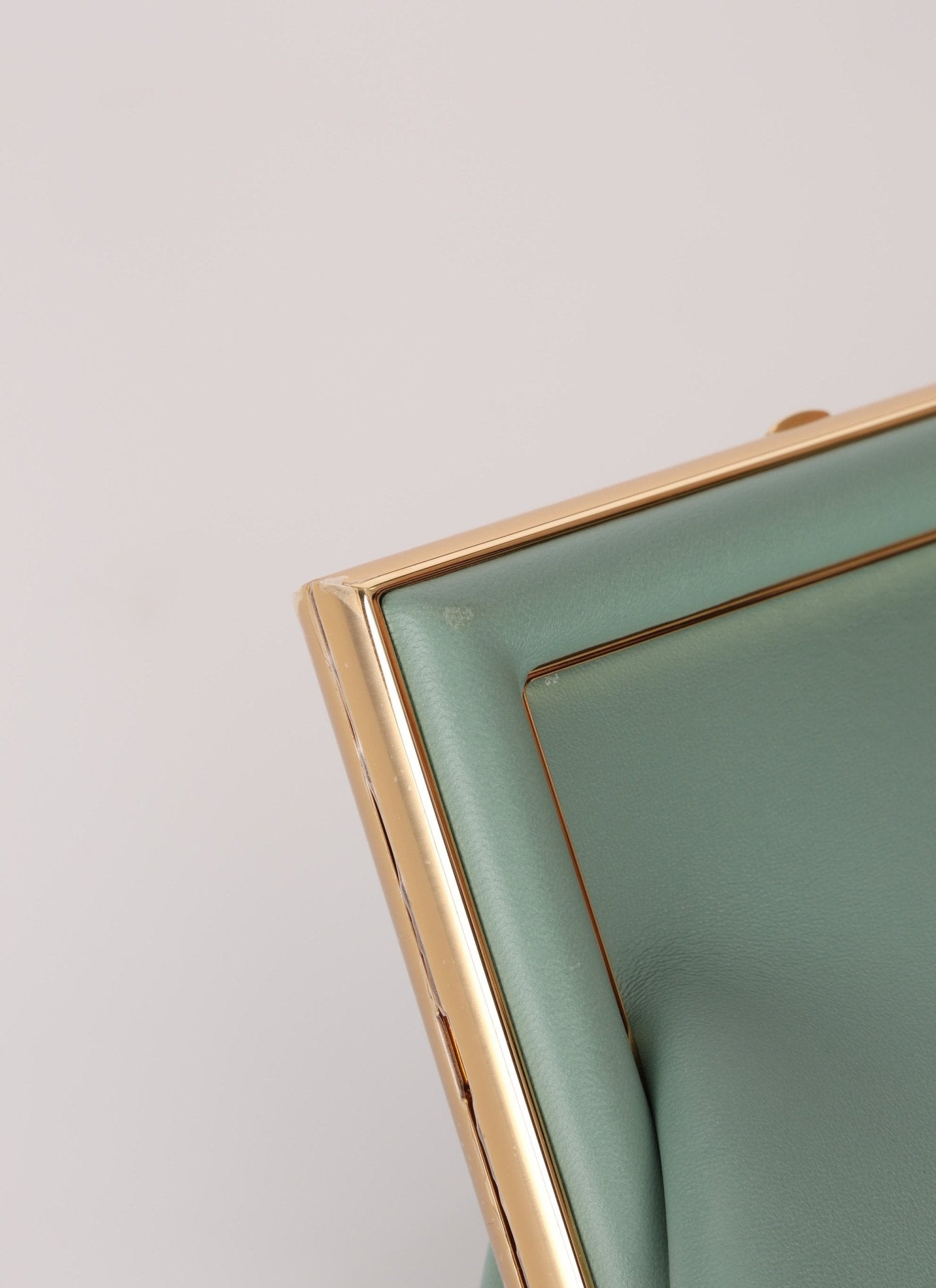 Fendi Leather Small Sea Foam Green First Clutch - FashioNica