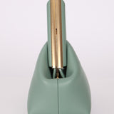 Fendi Leather Small Sea Foam Green First Clutch - FashioNica