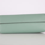 Fendi Leather Small Sea Foam Green First Clutch - FashioNica