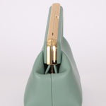 Fendi Leather Small Sea Foam Green First Clutch - FashioNica