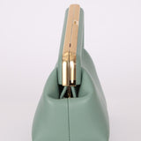 Fendi Leather Small Sea Foam Green First Clutch - FashioNica