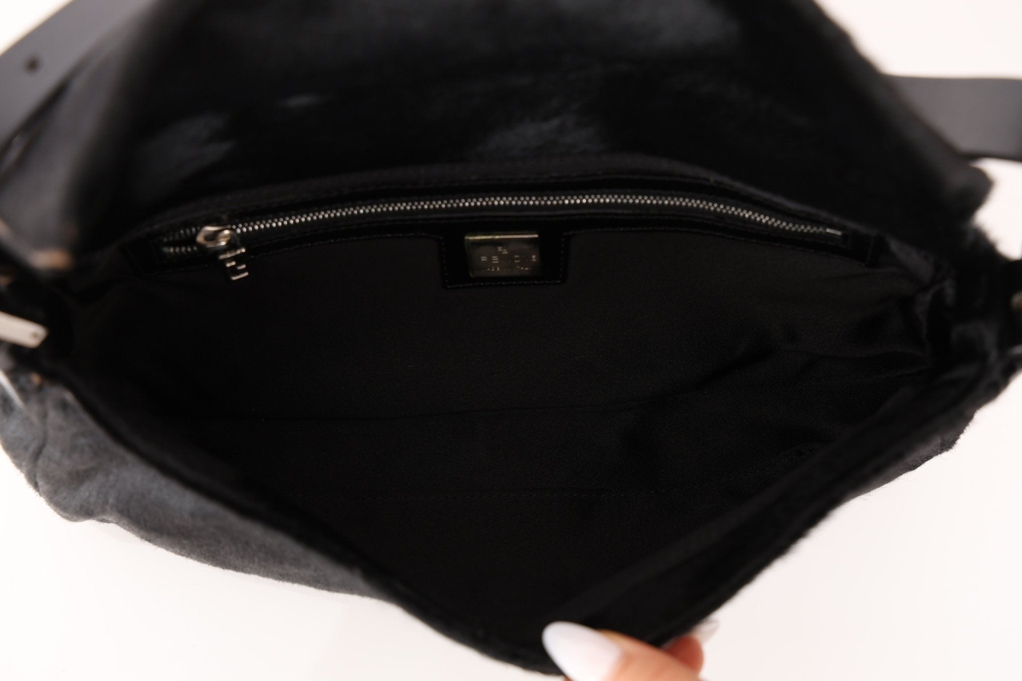 Fendi Leather Trimmed Ponyhair Baguette - FashioNica