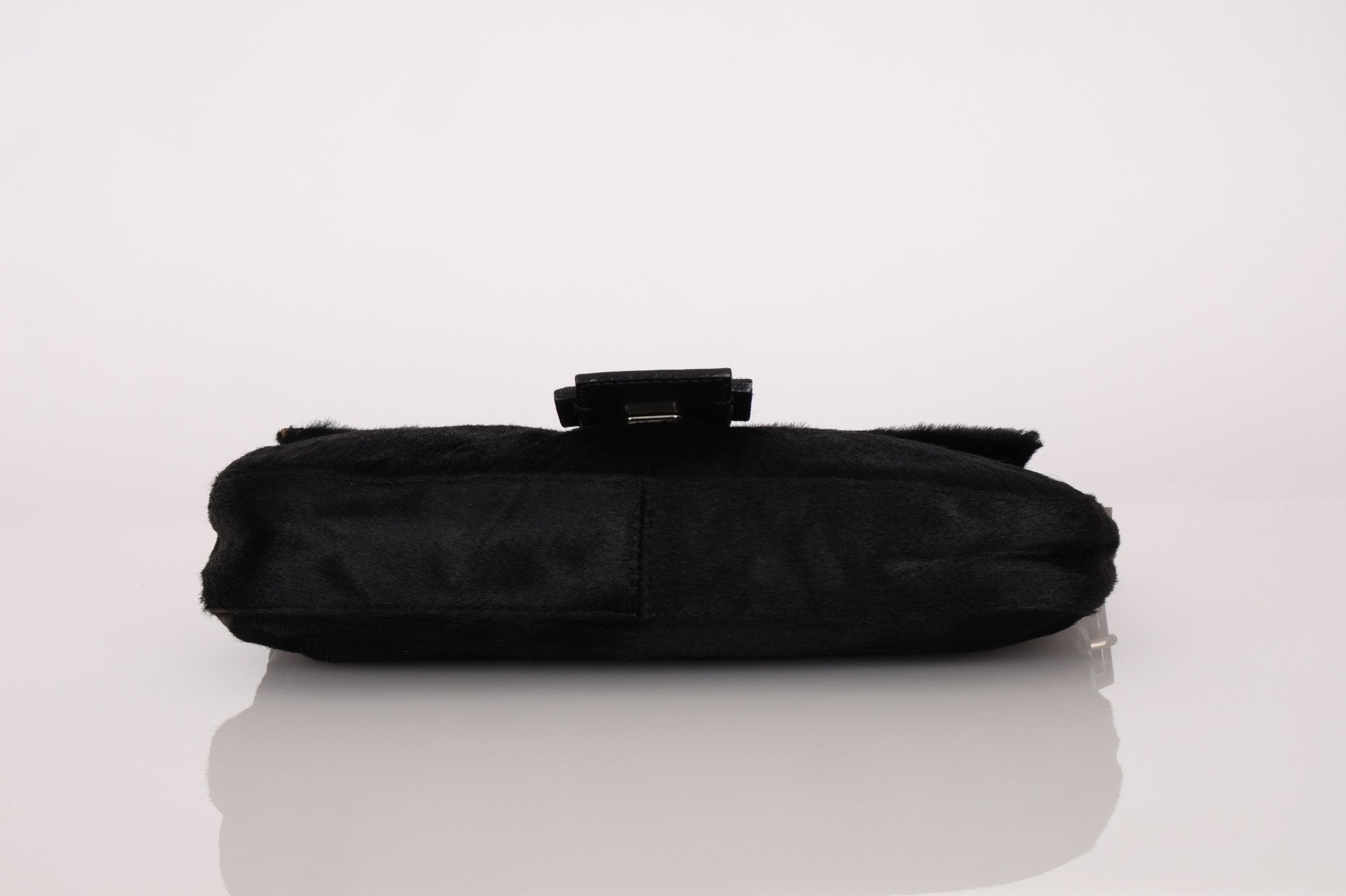 Fendi Leather Trimmed Ponyhair Baguette - FashioNica