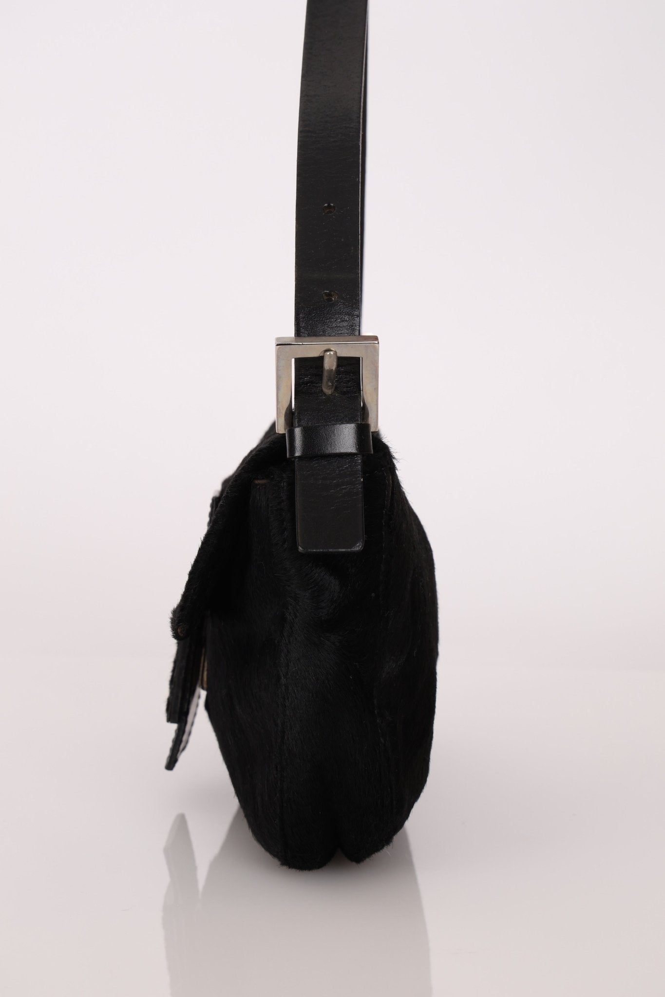 Fendi Leather Trimmed Ponyhair Baguette - FashioNica