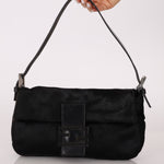 Fendi Leather Trimmed Ponyhair Baguette - FashioNica