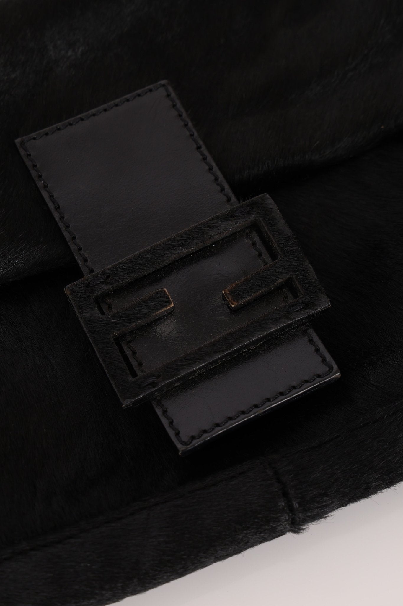 Fendi Leather Trimmed Ponyhair Baguette - FashioNica