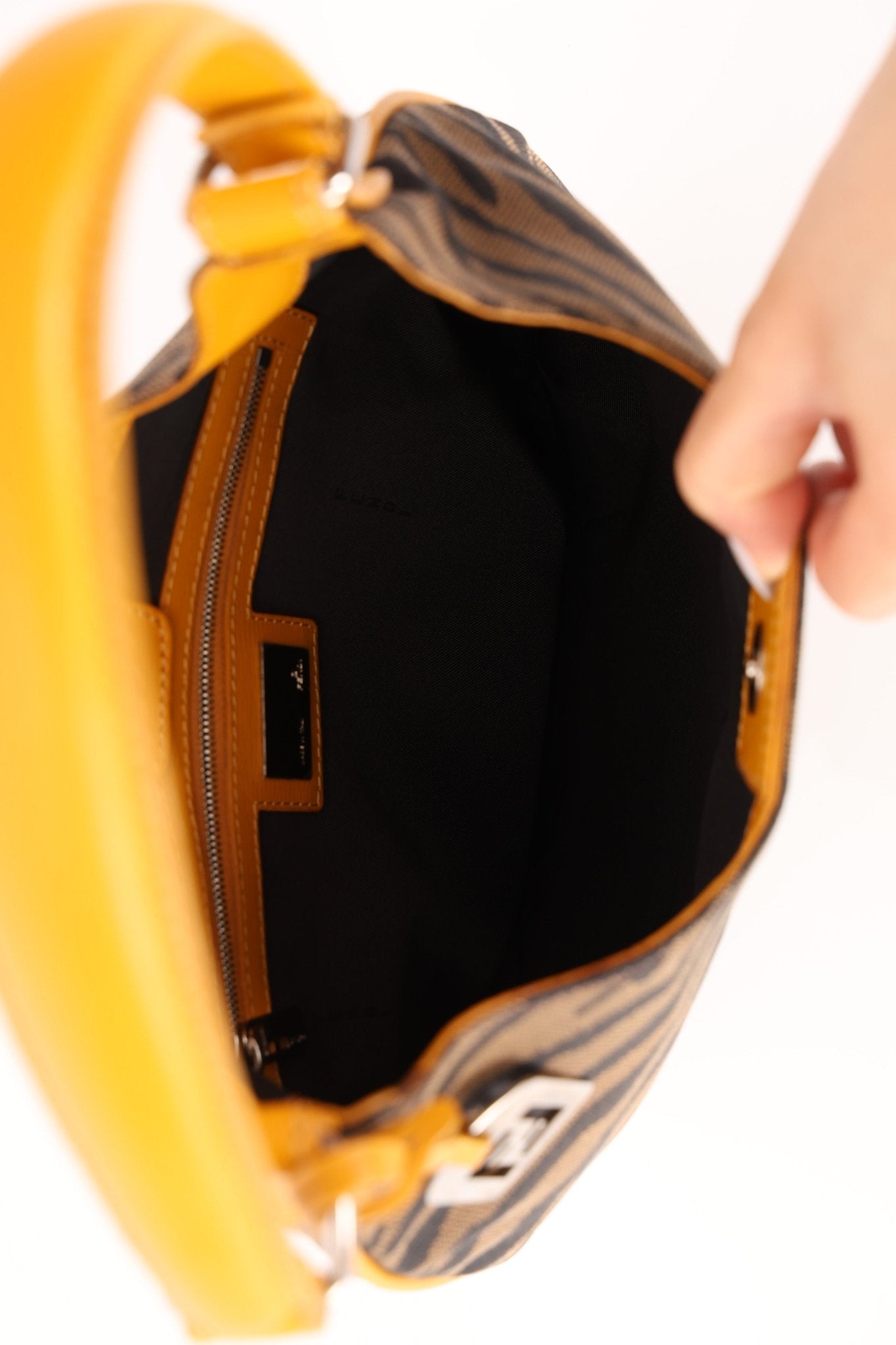 Fendi Leather Trimmed Zebra Hobo - FashioNica