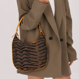 Fendi Leather Trimmed Zebra Hobo - FashioNica