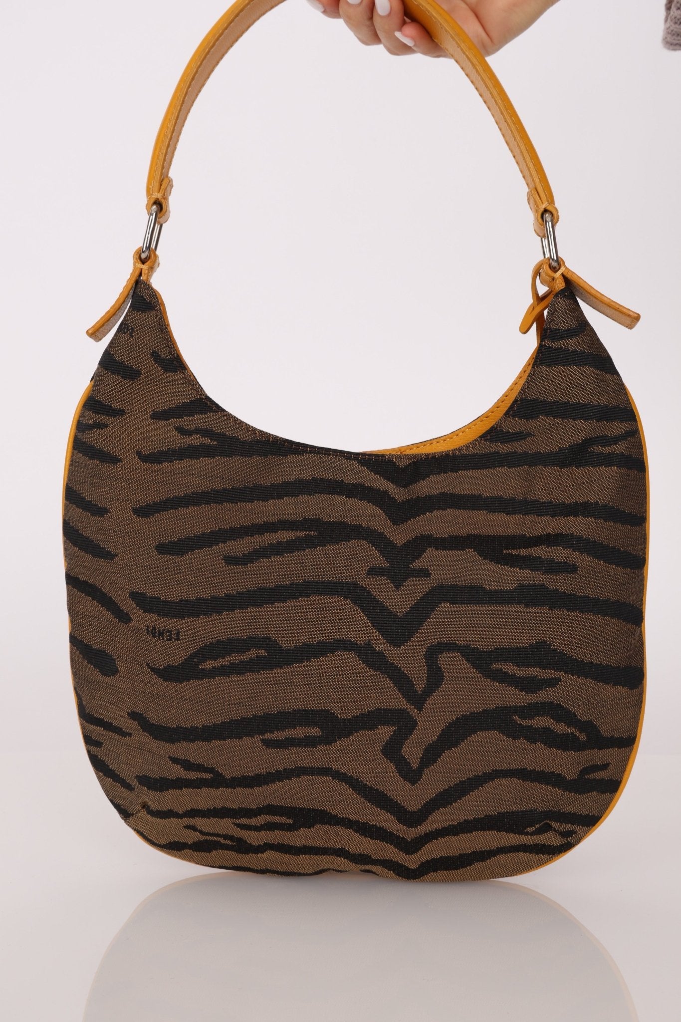 Fendi Leather Trimmed Zebra Hobo - FashioNica