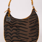 Fendi Leather Trimmed Zebra Hobo - FashioNica