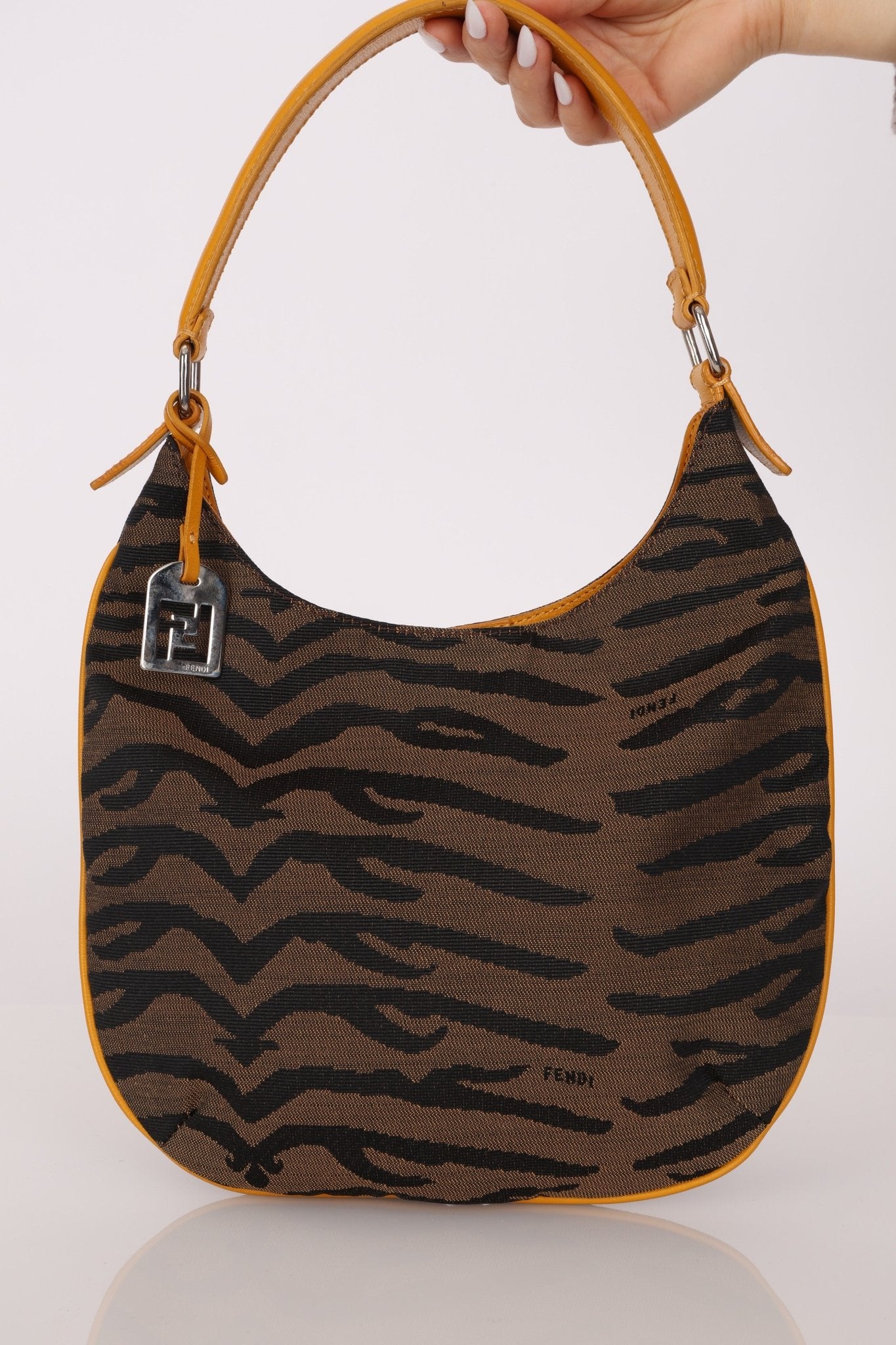 Fendi Leather Trimmed Zebra Hobo - FashioNica