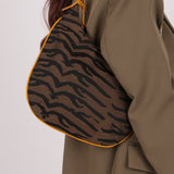 Fendi Leather Trimmed Zebra Hobo - FashioNica