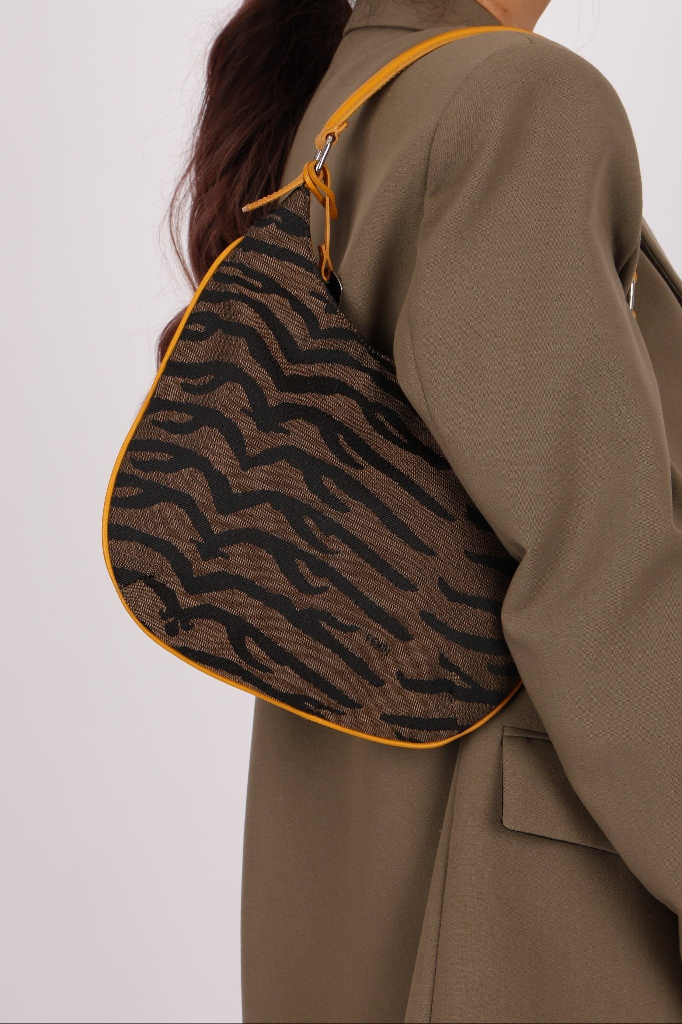 Fendi Leather Trimmed Zebra Hobo - FashioNica