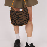 Fendi Leather Trimmed Zebra Hobo - FashioNica