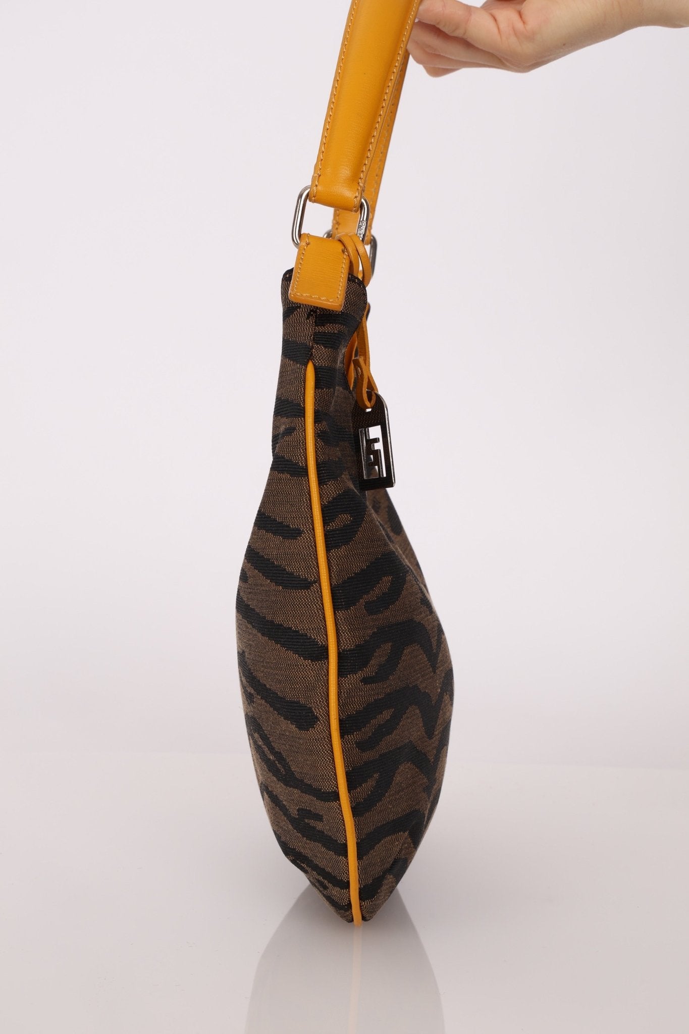 Fendi Leather Trimmed Zebra Hobo - FashioNica