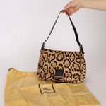 Fendi Leopard Print Ponyhair Mamma Baguette - FashioNica