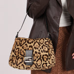 Fendi Leopard Print Ponyhair Mamma Baguette - FashioNica