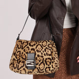 Fendi Leopard Print Ponyhair Mamma Baguette - FashioNica
