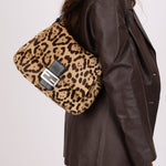 Fendi Leopard Print Ponyhair Mamma Baguette - FashioNica