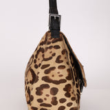 Fendi Leopard Print Ponyhair Mamma Baguette - FashioNica