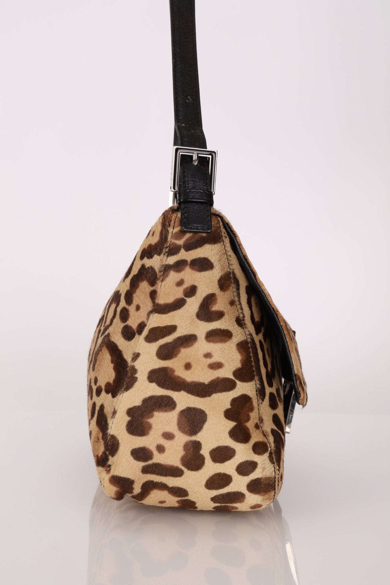 Fendi Leopard Print Ponyhair Mamma Baguette - FashioNica