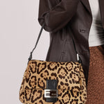 Fendi Leopard Print Ponyhair Mamma Baguette - FashioNica